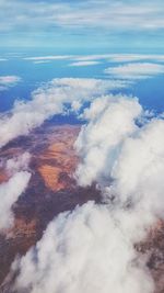 Aerial view of clouds over landscape