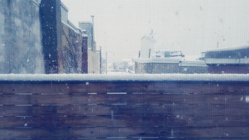 Exterior of city during winter