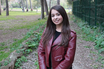 Portrait of smiling young woman