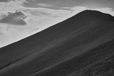 Low angle view of mountain against sky