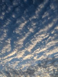 Low angle view of clouds in sky