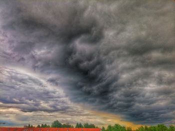 Dramatic sky over landscape