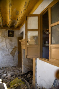 Interior of abandoned house