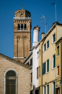 Low angle view of buildings in city