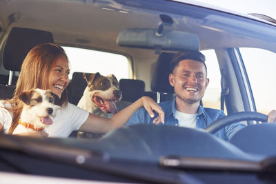 Couple on road trip