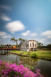Reflection of building in lake