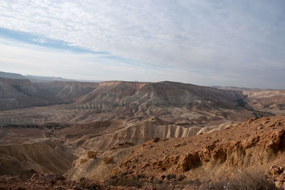 Scenic view of desert against sky