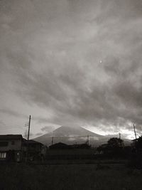 Scenic view of landscape against cloudy sky