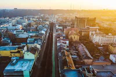 Aerial view of city