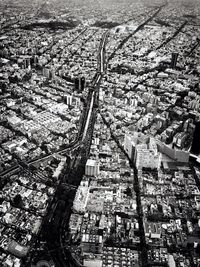High angle shot of cityscape