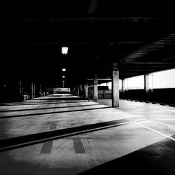 Interior of empty road