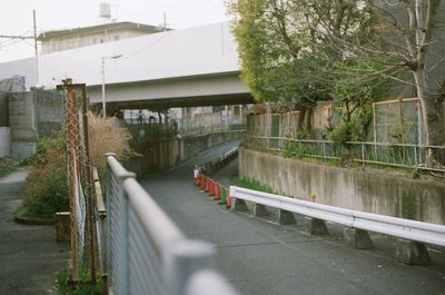 Empty road in city