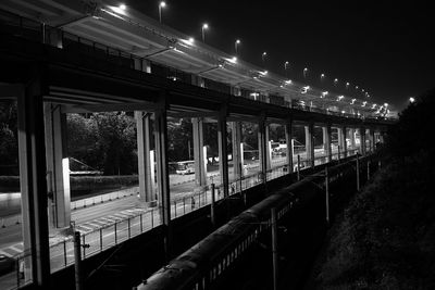 Illuminated built structure at night