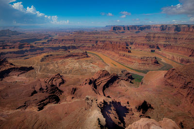 Aerial view of landscape against sky