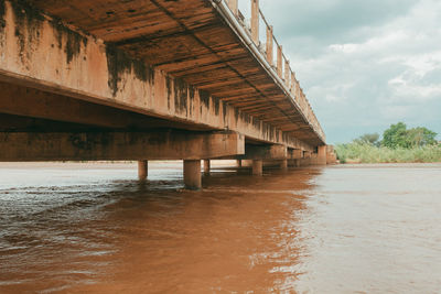 Bridge over river against sky