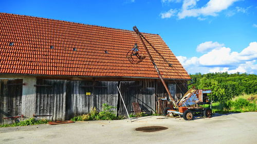 House against blue sky