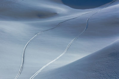 Scenic view of snow covered field