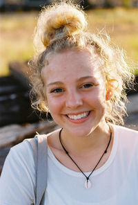 Portrait of smiling young woman