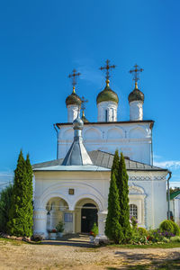 Exterior of building against blue sky