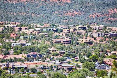 High angle view of townscape