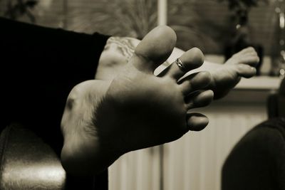 Close-up of woman hand with tattoo