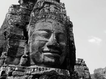 Low angle view of buddha statue