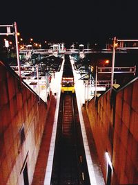 Illuminated city at night