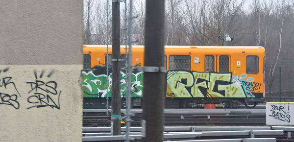 Close-up of graffiti on wall