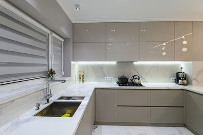 Interior of modern kitchen in home