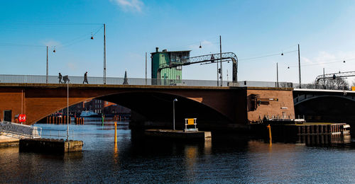 Bridge over river against sky