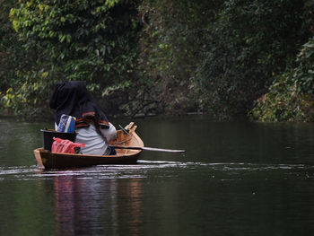 Traditional fishermen in the indonesian kampar river