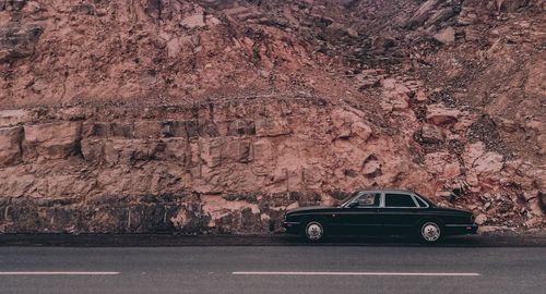 Cars parked on road