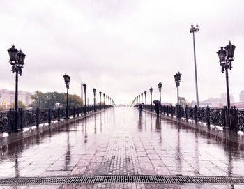 View of street lights against sky