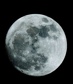 Close-up of moon against sky at night