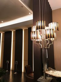 Interior of illuminated modern building