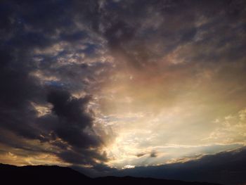 Dramatic sky over landscape