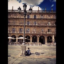 Low angle view of building in city