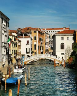 Canal amidst buildings in city