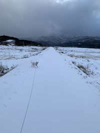 Snow covered mountain against sky