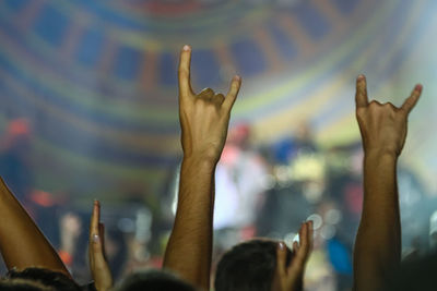 Group of people at music concert