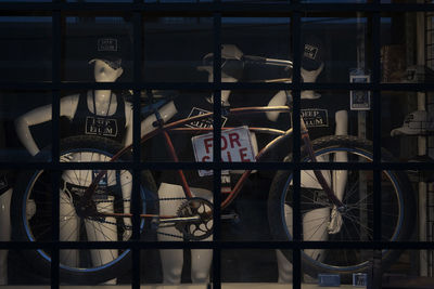 View of bicycle in parking lot