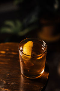 Close-up of drink on table