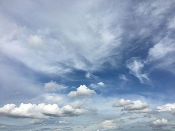 Low angle view of clouds in sky