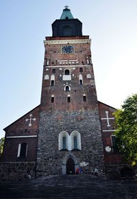 Low angle view of a clock tower