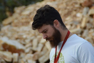 Close-up of young man