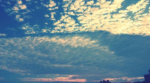 Low angle view of cloudy sky