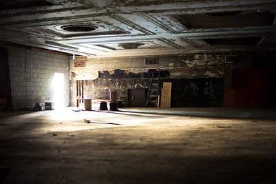 Interior of abandoned building