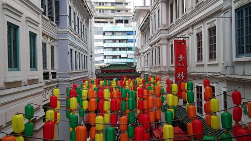 Multi colored buildings