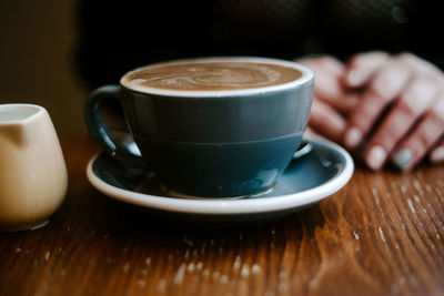 Close-up of coffee on table