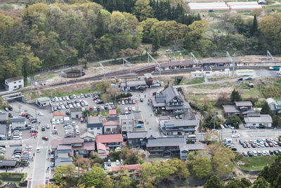 High angle view of cityscape